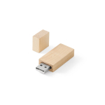 Pen USB de madeira de bambu ou ácer giratória personalização total cor madeira