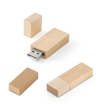 Pen USB de madeira de bambu ou ácer giratória personalização total cor madeira na caixa