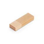 Pen USB feita de madeira de bambu com tampa personalização total cor natural