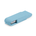 Pen drive ecológica giratória de fibra de trigo personalização total cor azul