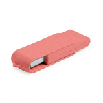 Pen drive ecológica giratória de fibra de trigo personalização total cor vermelho