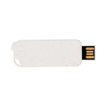 Pen USB ecológica cana de trigo forma retangular personalização total cor natural