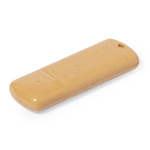 Pen USB ecológica cana de trigo estilo quadrado personalização total cor natural