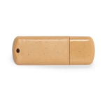 Pen USB ecológica cana de trigo estilo quadrado personalização total cor natural