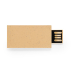 Pen USB ecológica de cana de trigo quadrada personalização total cor natural