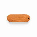 Pen USB giratória fina com corpo feito de madeira personalização total cor madeira escura