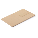 Cartão USB plástico reciclado acabamento de madeira personalização total cor natural