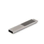 Pen USB metal plano com luz para iluminar o logo personalização total cor prateado