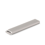 Pen USB metal plano com luz para iluminar o logo personalização total cor prateado