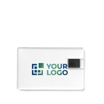 Cartão USB transparente personalização total nos 2 lados cor marrom alaranjado vista principal