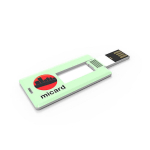 Cartão USB pequeno, personalizável e ultrafino personalização total cor branco