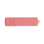 Pen USB dupla de cana de trigo com ligação Tipo-C personalização total cor vermelho