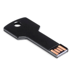 Pen USB de metal em forma de chave personalização total cor preto