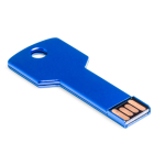 Pen USB de metal em forma de chave personalização total cor azul