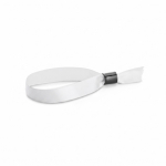 Pulseira lanyard de poliéster para sublimação com fecho de segurança cor branco