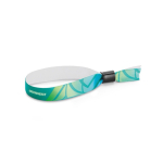 Pulseira lanyard de poliéster para sublimação com fecho de segurança cor branco