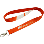 Lanyard de sublimação a cores, feito por medida na Europa cor branco