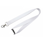 Lanyard a cores com fecho de segurança, por medida, feito na UE cor branco