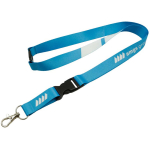 Lanyard com fivela e fecho de segurança custom made fabricado na Europa cor branco