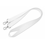 Lanyard duplo gancho para sublimação, feito por medida, feito na Europa cor branco