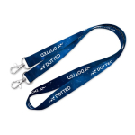 Lanyard duplo gancho para sublimação, feito por medida, feito na Europa cor branco
