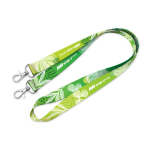 Lanyard duplo gancho para sublimação, feito por medida, feito na Europa cor branco
