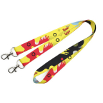 Lanyard duplo gancho para sublimação, feito por medida, feito na Europa cor branco