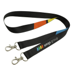 Lanyard duplo gancho para sublimação, feito por medida, feito na Europa cor branco