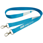 Lanyard duplo gancho para sublimação, feito por medida, feito na Europa cor branco