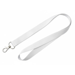 Lanyard de RPET a cores, feito por medida, produzido na Europa cor branco