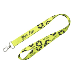 Lanyard de RPET a cores, feito por medida, produzido na Europa cor branco
