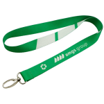 Lanyard de RPET a cores, feito por medida, produzido na Europa cor branco