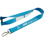 Lanyard personalizado a cores com fecho de segurança, fabricado na UE cor branco