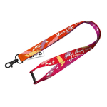 Lanyard personalizado a cores com fecho de segurança, fabricado na UE cor branco