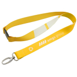 Lanyard personalizado a cores com fecho de segurança, fabricado na UE cor branco