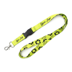 Lanyard de RPET a cores, por medida, com fivela, feito na Europa cor branco