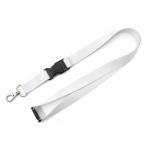 Lanyard personalizado a cores por medida, fecho de segurança feito na UE cor branco