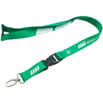 Lanyard personalizado a cores por medida, fecho de segurança feito na UE cor branco