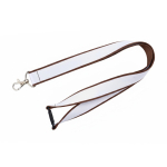 Lanyard dupla camada custom made com fecho de segurança fabricado na UE cor castanho