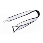 Lanyard dupla camada custom made com fecho de segurança fabricado na UE cor preto