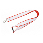 Lanyard dupla camada custom made com fecho de segurança fabricado na UE cor vermelho