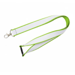 Lanyard dupla camada custom made com fecho de segurança fabricado na UE cor verde-lima