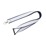 Lanyard dupla camada custom made com fecho de segurança fabricado na UE cor azul-escuro