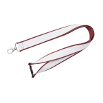 Lanyard dupla camada custom made com fecho de segurança fabricado na UE cor grená