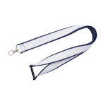 Lanyard dupla camada custom made com fecho de segurança fabricado na UE cor azul petróleo