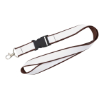 Lanyard de dupla camada a cores, custom made, fabricado na Europa cor castanho