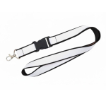 Lanyard de dupla camada a cores, custom made, fabricado na Europa cor preto