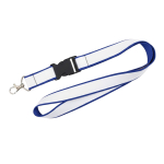 Lanyard de dupla camada a cores, custom made, fabricado na Europa cor azul