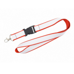 Lanyard de dupla camada a cores, custom made, fabricado na Europa cor vermelho