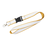 Lanyard de dupla camada a cores, custom made, fabricado na Europa cor amarelo